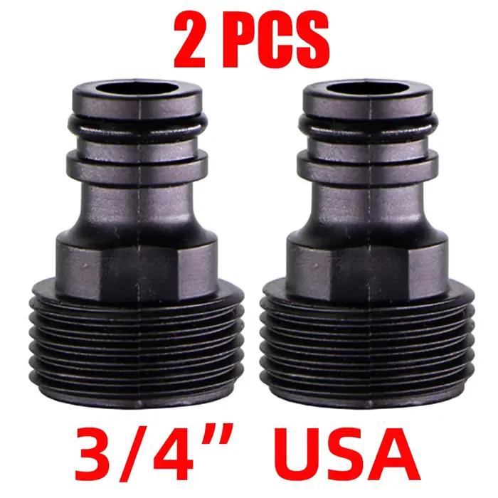 Raccord rapide EURO USA 3/4" mâle fileté pour tuyau d'arrosage, adaptateur pour système d'irrigation