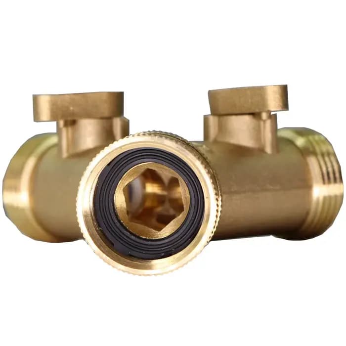 Séparateur en Y en laiton robuste 3/4 ''16mm, connecteur de robinet à double sortie BSP/NPT adaptate