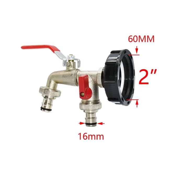 Adaptateur de robinet de réservoir IBC Durable, filetage grossier S60 * 6 vers connecteur d'eau 1/2