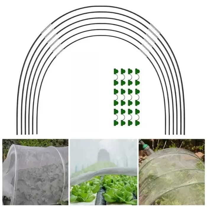 18 pièces/30 pièces, cerceaux de serre, cadre de cerceaux de jardin pour Tunnel de jardinage stable,