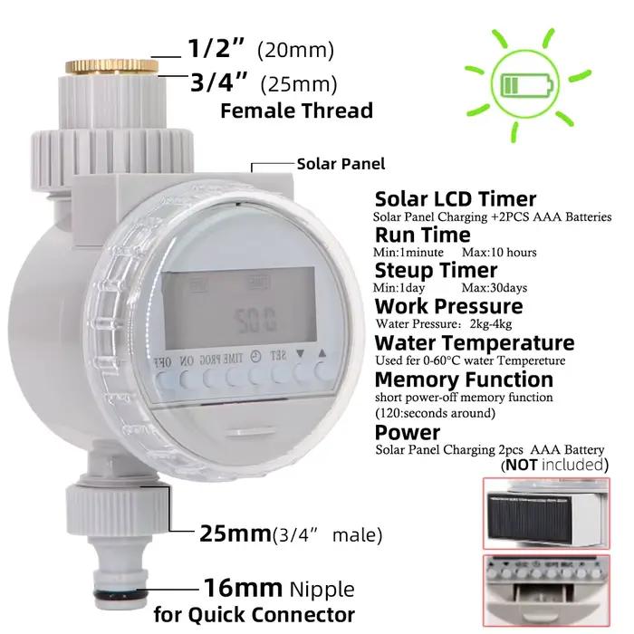 Minuteur d'arrosage automatique intelligent avec écran LCD pour robinet à bille domestique, contrôle