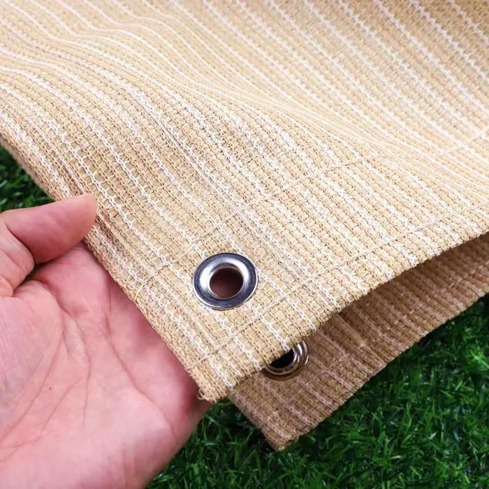 Filet Pare-Soleil en HDPE Beige, Épais à 96% °, Anti-UV, pour l'Extérieur, Pergoles, Modifications,