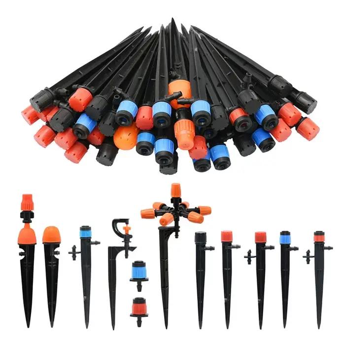 90/180/360 ° Arroseur d'irrigation goutte à goutte réglable pour jardins, buses de brumisation sur