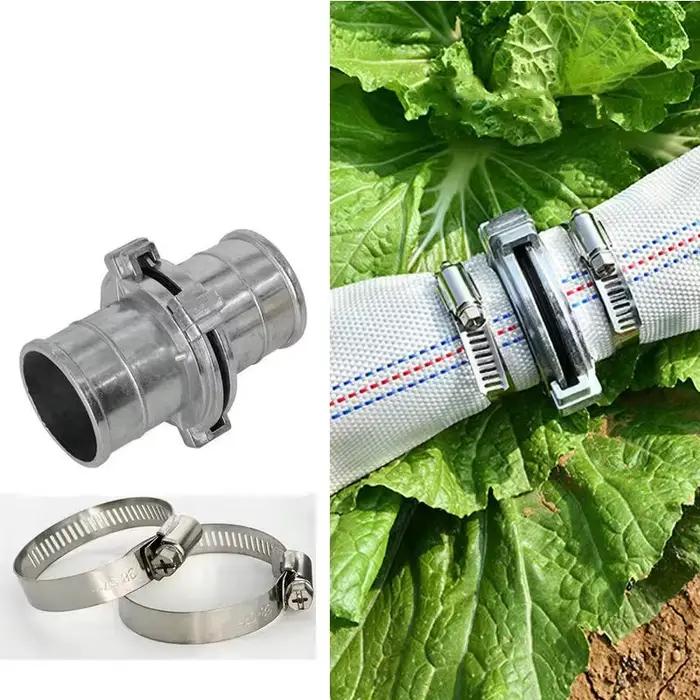 Raccord rapide pour tuyaux d'eau, raccord de tuyau en aluminium, connecteur rapide avec pince, tuyau