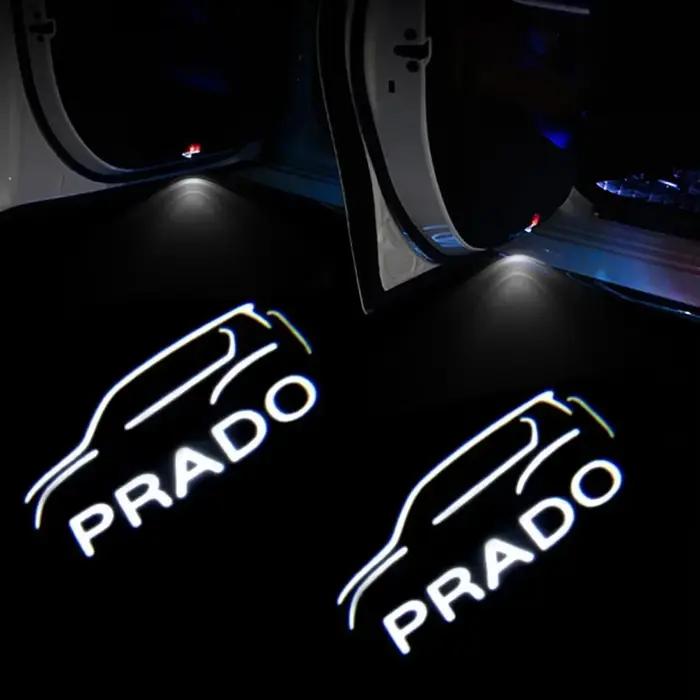 Emblème PRADO pour éclairage de porte Toyota, 2 pièces, éclairage de courtoisie LED pour Toyota PRAD