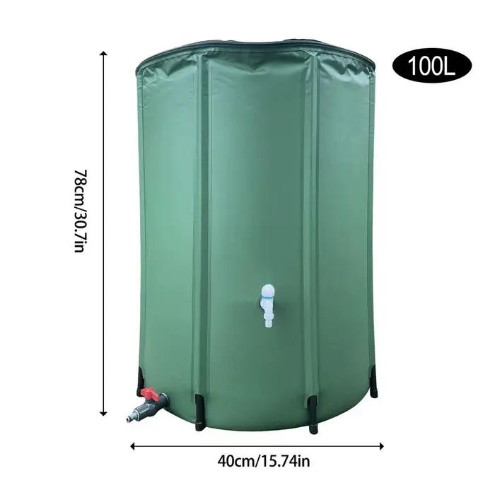 Récipient de collecte d'eau de pluie pliable en PVC, tonneau de pluie, réservoir d'eau de récolte, p