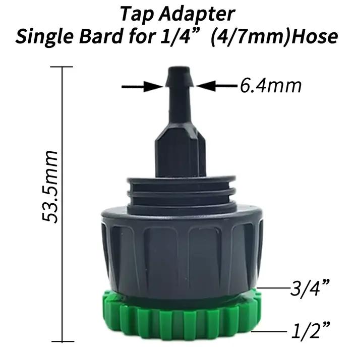 Oasis 3X adaptateur de robinet de jardin connecteurs de tuyau séparateur femelle 1/2 "3/4" à 4/7mm 8