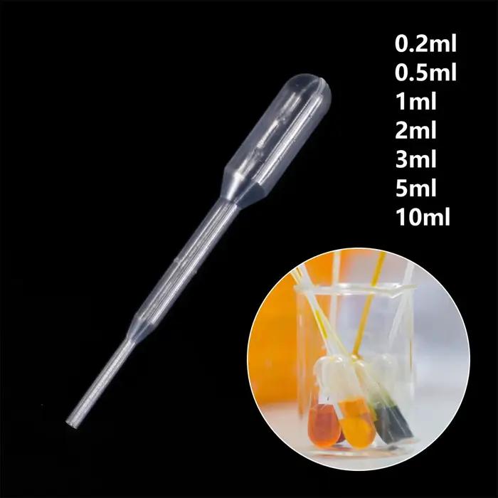 Pipette en plastique pour plantation de jardin, récipient gradué jetable de 0.2/0.5/1/2/3/5 /10ML, c