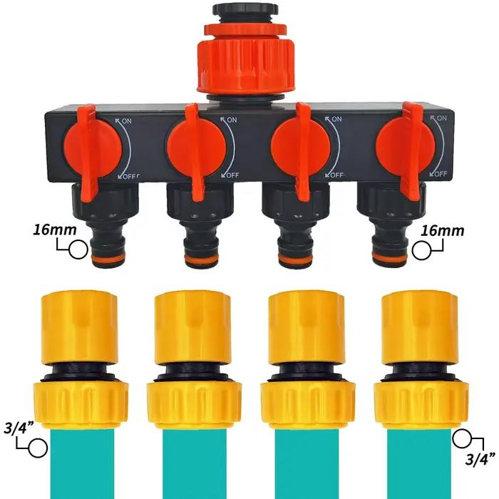 Connecteur de réparation de tuyau d'arrosage 3/4 1/2 pouces, 6 pièces, raccord rapide pour l'irrigat