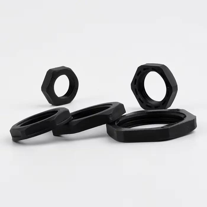 Filetage femelle G1/4 "~ G2", écrou de fixation hexagonal en plastique noir en Nylon, Micro-Irrigati