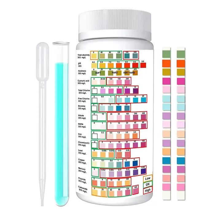 ABAlban16 en 1 Analyste de tests de l'eau pour l'eau potable-Kit de test de l'eau à domicile, Analys