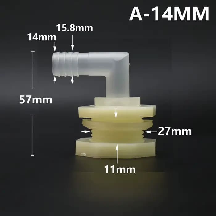 Connecteur de coude de Tube à eau, filetage mâle à 6 // 8/10/12/14/16/18/19mm, raccord de coupleur à
