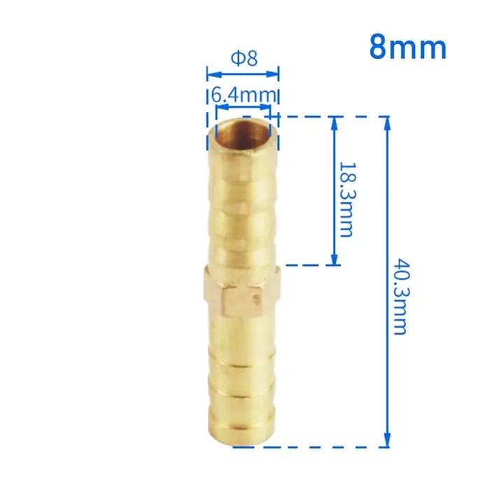 Raccord de tuyau droit en laiton, 6mm, 8mm, 10mm, 12mm, 16mm, tube barbelé, couremplaçant à barbe ég