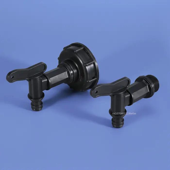 Robinet IBC 3/4 pouces, valve de tonneau s60, couvercle de transfert central, tour 6 minutes, robine