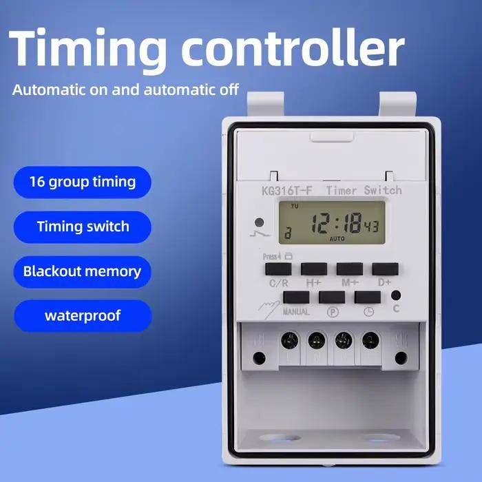 Minuterie numérique électronique programmable, interrupteur de synchronisation, pompe à eau, contrôl