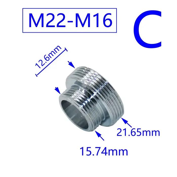 Connecteur de filetage en laiton 1/2 "M16 M17 M18 M19 M20 M22 M24 M28 M32, mâle femelle pour barbote