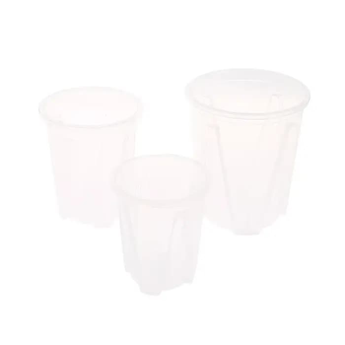 Pot de plante en plastique transparent, porte-fleur cylindrique, plan végétal durable, anti-déformat