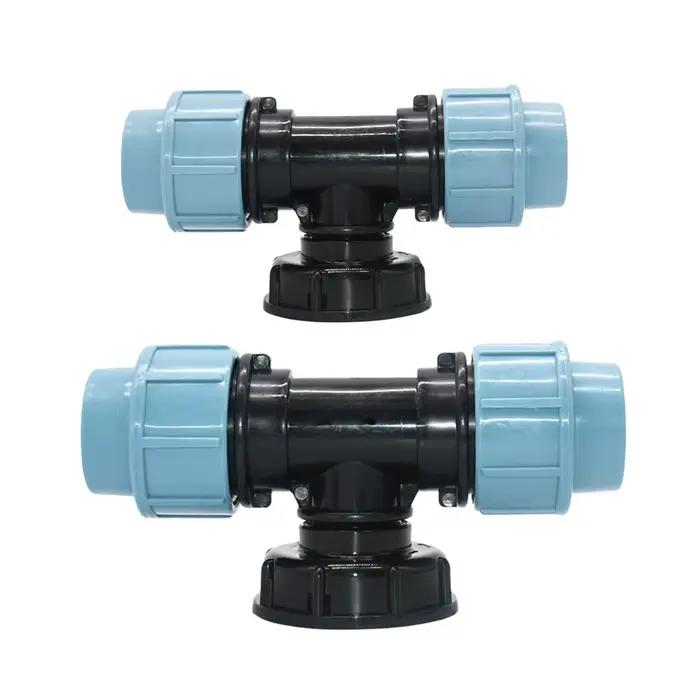 Adaptateur IBC S60 x 20mm 25mm 32mm, Connecteur de Tube PE Coudé Mathiateur d'Eau Raccord de Tuyau e