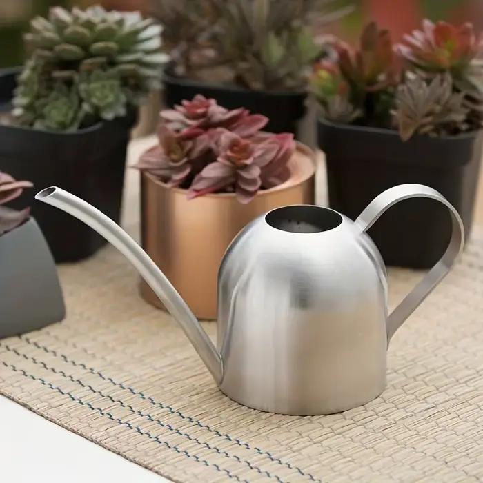 Pot d'arrosage en acier inoxydable, 1 pièce, ponçage en cuivre, sable, or, plantes de jardin, buse à