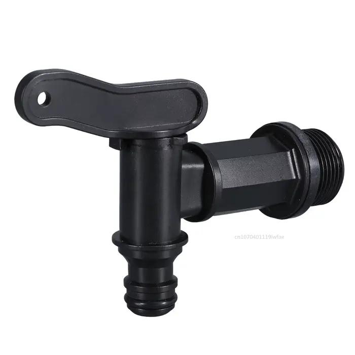 Robinet IBC 3/4 pouces, valve de tonneau s60, couvercle de transfert central, tour 6 minutes, robine