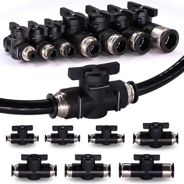 Adaptateur de tuyau à robinet à bille 4-16mm, 1 pièce, verrouillage coulissant, connecteur à dégagem