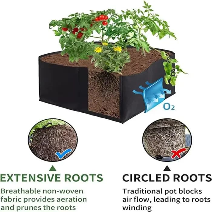 Sac de plantation de jardin avec mousse, sac de culture en feutre multi-tailles, pot de pépinière re