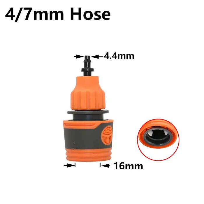 Connecteur de tuyau d'arrosage 1/4 "1/2" 3/4 "1", robinet de jardin, coupleur de tétines de 16mm, sy
