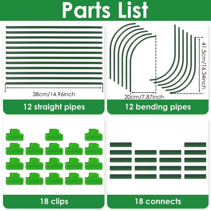 Cerceaux en acier pour plantes à effet de serre, durable, réutilisable, bricolage, arche de semis, s