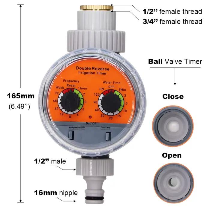 MUCIAKIE-Valve à Bille pour Système d'Arrosage Goutte à Goutte, Minuterie d'Eau de Jardin, Contrôleu