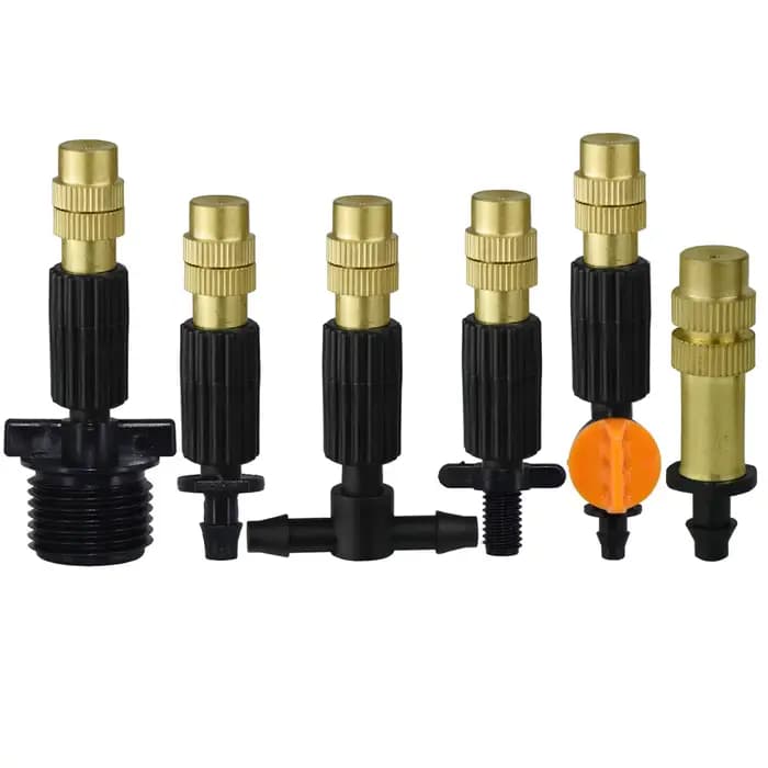 KESLA 10 pièces 6 Types Micro Irrigation goutte à goutte brumisation buse en laiton jardin pulvérisa