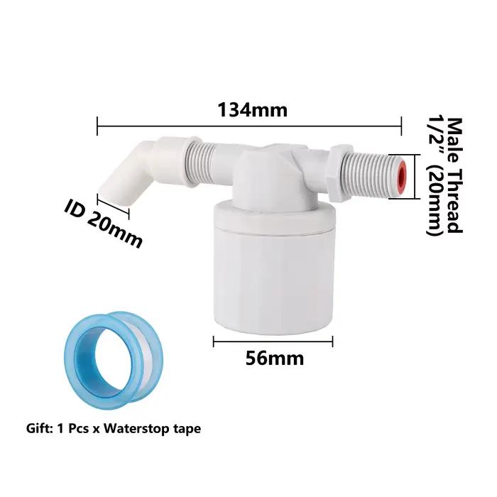 Vanne de contrôle automatique du niveau d'eau à filetage mâle, tour de vanne à bille à flotteur inst