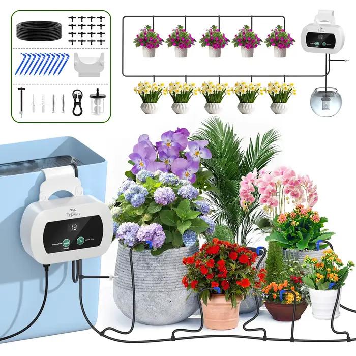 Système d'irrigation goutte à goutte automatique d'intérieur, dispositif d'arrosage d'auto-plante, 3