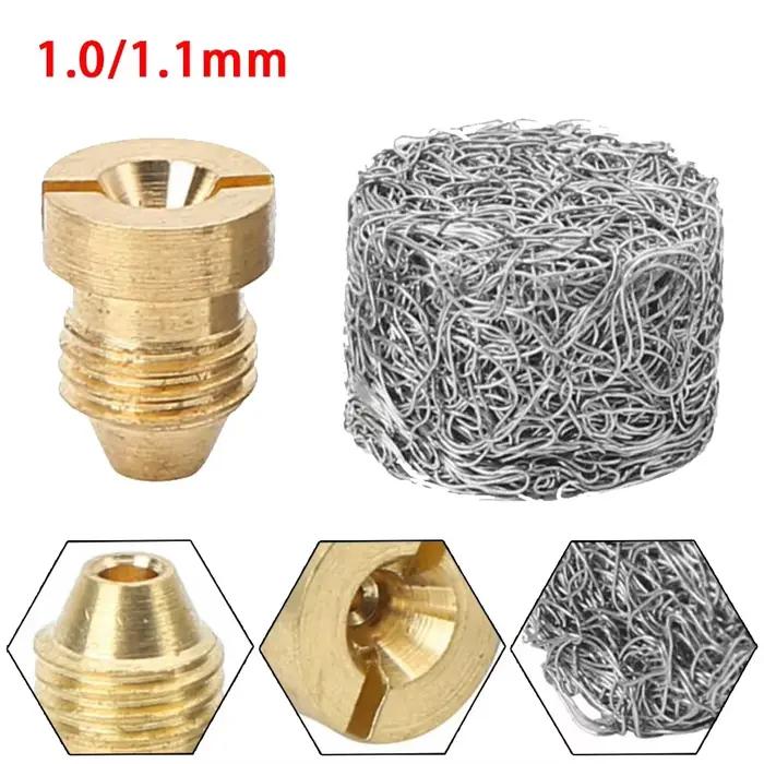 Embouts universels de buse d'orifice de mousse de neige en laiton, filetage de 1.0mm/1.1 Mm + fabric