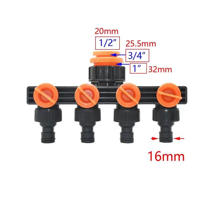 Robinet de jardin à 2/4 voies femelle, filetage 1/2 3/4 1 pouce, Valve d'irrigation en Y, séparateur