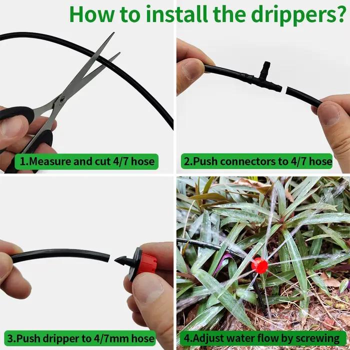 Buse d'irrigation de jardin, 50 à 1000 pièces, 4/7mm, goutteur réglable, émetteur d'arrosage, Micro