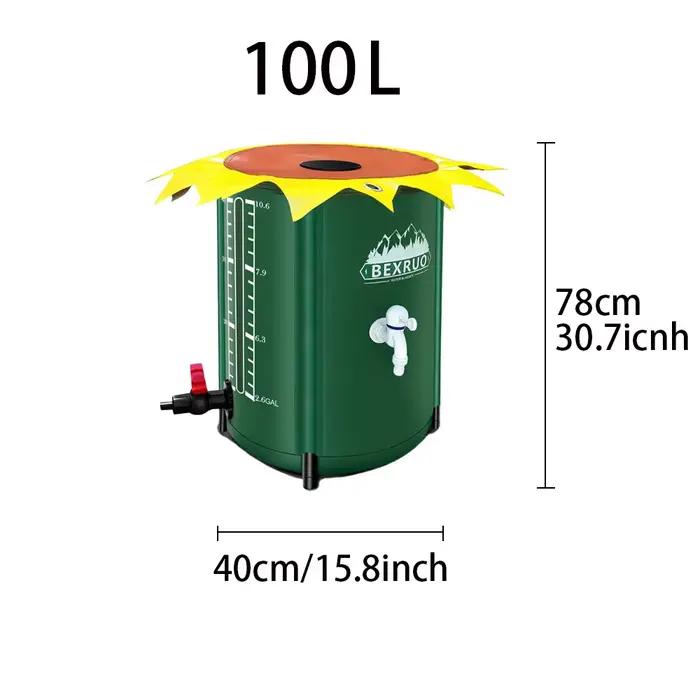 Système de collecte de pluie pliable en PVC, baril de pluie de 100 à 380 gallons, avec trois robinet