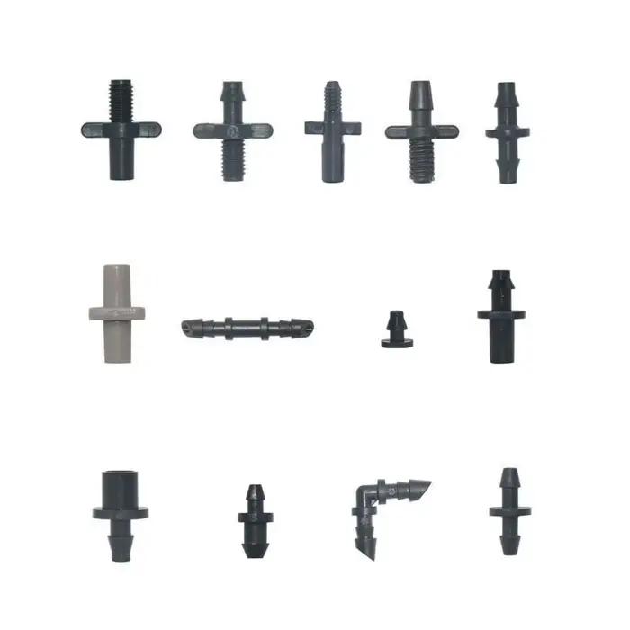 Connecteur d'eau de jardin, 50 pièces, 1/4 ''1/8'' 6mm, bouchon d'extrémité coudée, barbe droite pou