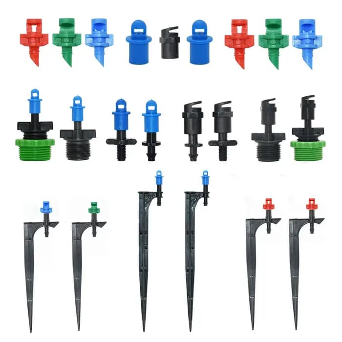 90/180/360 ° Arroseur d'irrigation goutte à goutte réglable pour jardins, buses de brumisation sur