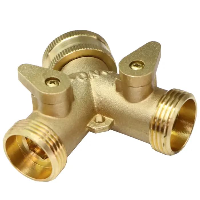 Séparateur en Y en laiton robuste 3/4 ''16mm, connecteur de robinet à double sortie BSP/NPT adaptate