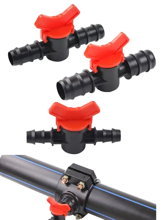 16mm 20mm 25mm vanne d'arrêt robinet à tournant sphérique connecteur bouchon PE tuyau PN4 tuyau d'ég