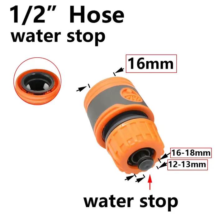 Connecteur de tuyau d'arrosage 1/4 "1/2" 3/4 "1", robinet de jardin, coupleur de tétines de 16mm, sy