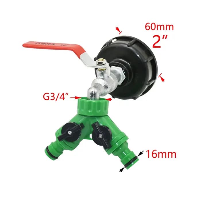Adaptateur de robinet de réservoir IBC Durable, filetage grossier S60 * 6 vers connecteur d'eau 1/2