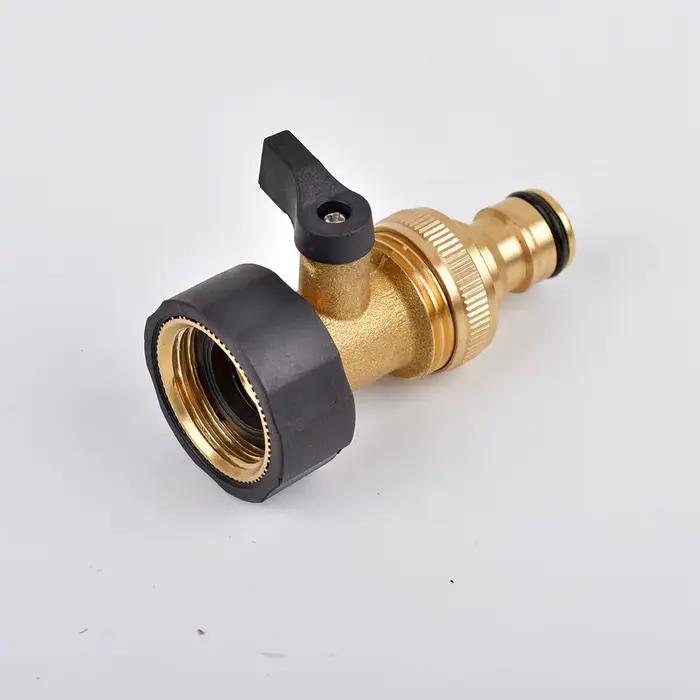 Mathiateur de tuyau d'arrosage en laiton à 3/4 voies, robinet de jardin, connecteur d'arrosage de ty