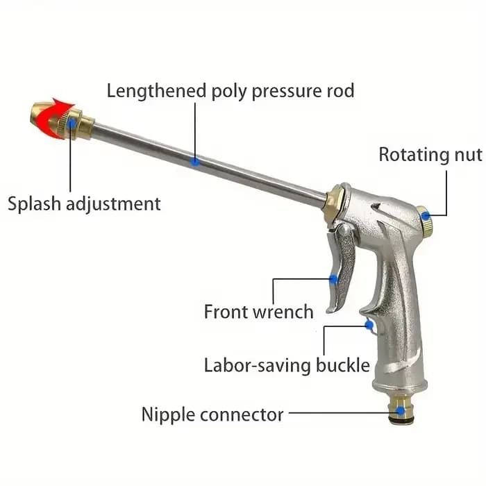 Pistolet à eau Portable haute pression, nettoyage du métal réglable, Machine de lavage de voiture, b