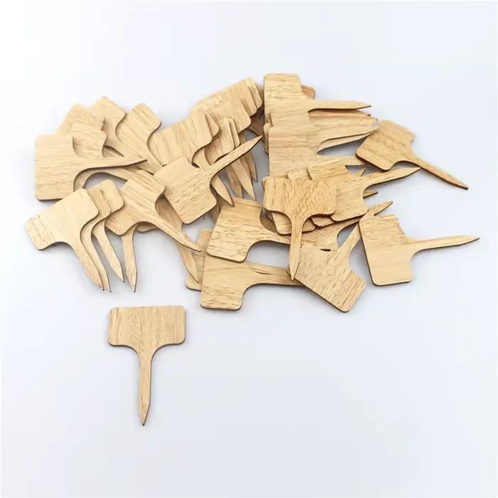 Étiquettes de plantes en bois de Type T, étiquettes de jardin en bambou écologiques pour graines, he