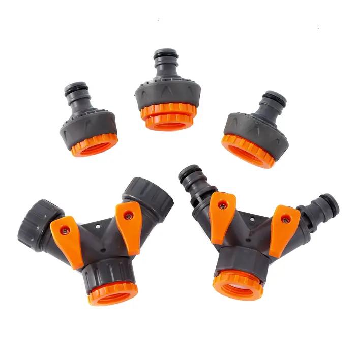Valve marche/arrêt pour tuyau d'arrosage 1/2 "3/4" 1 ", connecteur rapide, adaptateur de robinet mâl