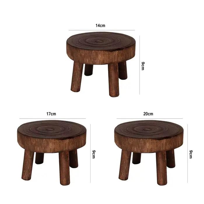 Étagère de support de plante durable, tabouret en bois créatif, porte-pot succulent de haute qualité