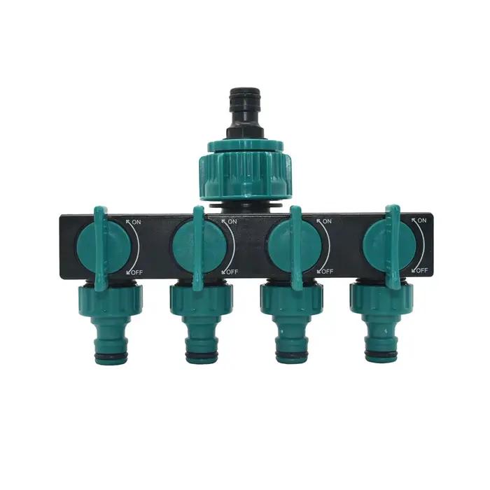 Séparateur d'eau du robinet de jardin à 4 voies, Irrigation goutte à goutte, tuyau d'eau, vanne d'ir