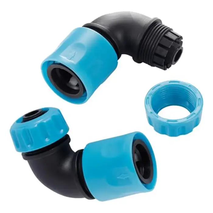 Connecteurs rapides coudés pour tuyau d'arrosage, 2 pièces, arroseurs pour l'irrigation du jardin, l