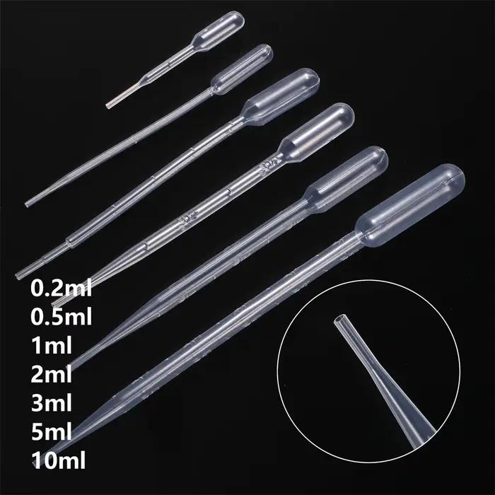 Pipette en plastique pour plantation de jardin, récipient gradué jetable de 0.2/0.5/1/2/3/5 /10ML, c